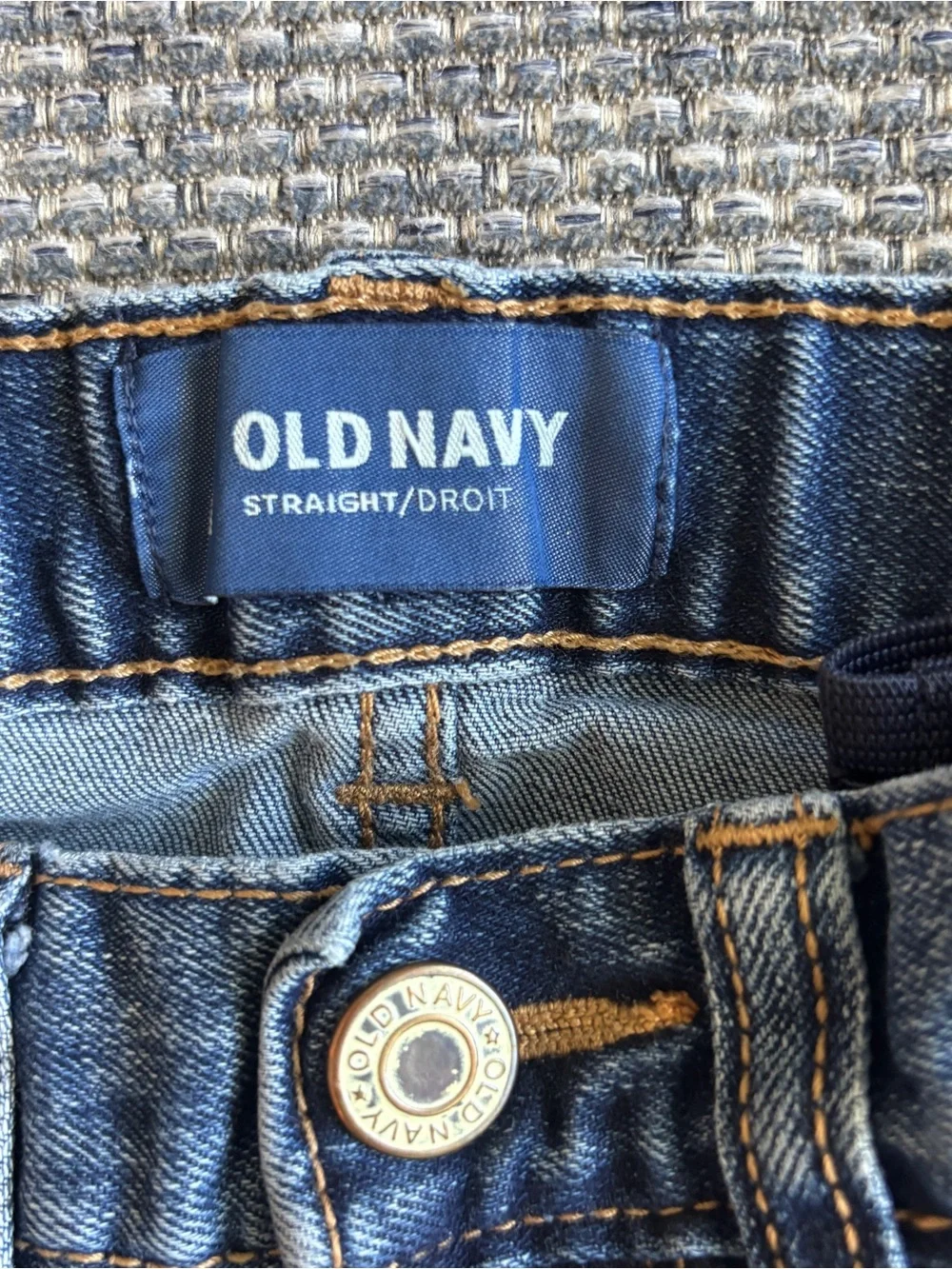 Old Navy Medium Wash Straight Leg Jeans Adjustable Waist | Boys Size 6 Regular